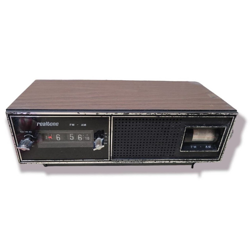 Vintage Realtone Alarm Clock Radio 3417. Flip Numbers - WORKS!